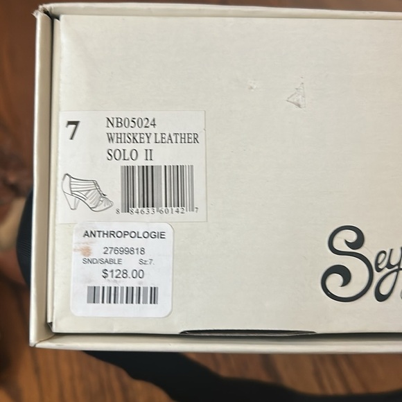 🌿Seychelles women’s whiskey leather sandals with heel 3 3/4”, size 7🌿 - Picture 8 of 8